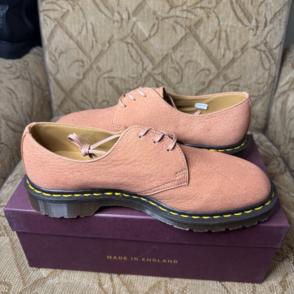 Dr. Martens 1461 C.F. Stead Pink Buck Suede Oxfords Mens US 9 Made in England - Picture 2 of 10
